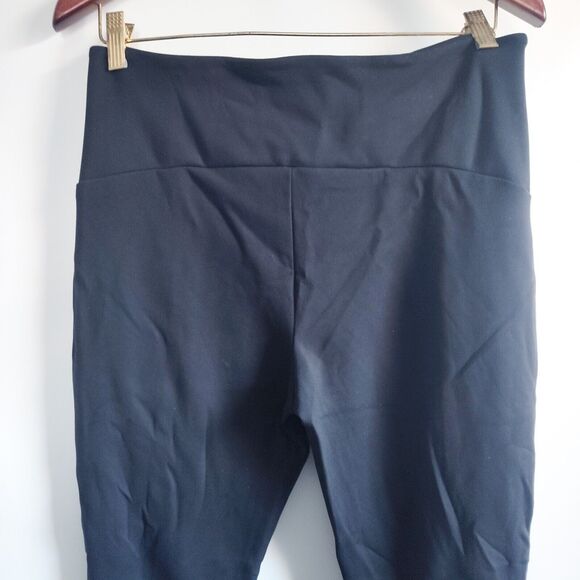 ONA XL Upper East Split Flare Black Stretch Leggings Ponte Pants Asymmetrical - Picture 11 of 16